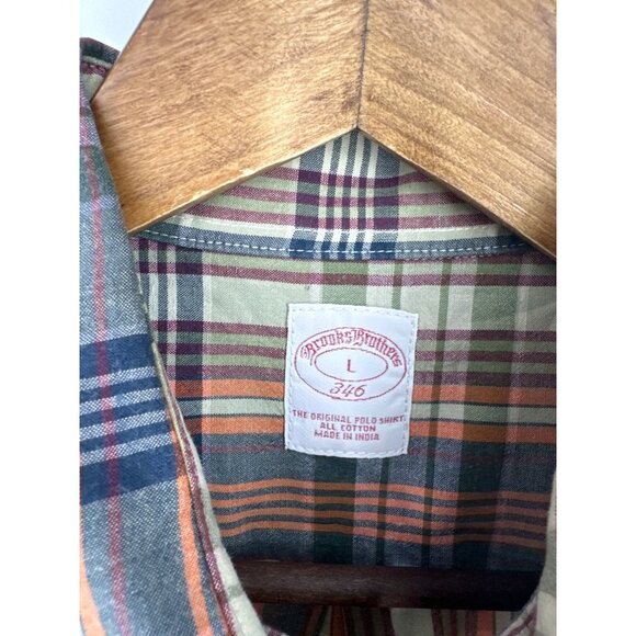 Brooks Brothers 346 The Original Polo Shirt Short Sleeve Button Down Shirt Sz L - Picture 4 of 11